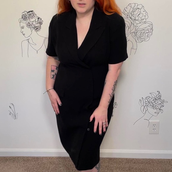 Black Vintage Blazer Dress JONES NEW YORK - Picture 4 of 5